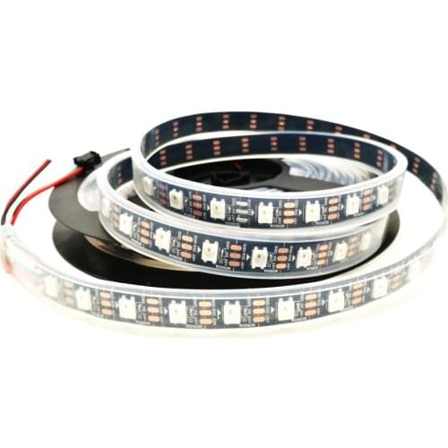 50m/lot Led strip WS2812b Pixels Addressable individual Dream Magic color Black PCB 1m/2m/3m/4m/5m waterpfoof ip67 DC5V 60leds/m