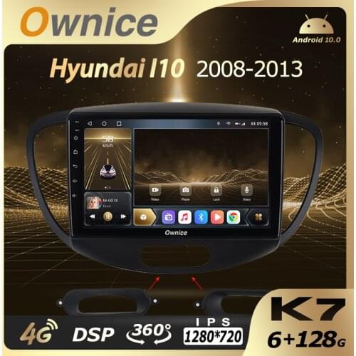 6G+128G Ownice Android 10.0 Car Multimedia Radio for HYUNDAI I10 2008-2013 2 Din GPS Navigation Audio Head unit 4G LTE 360