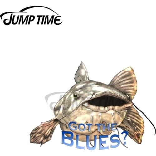 JumpTime 13 x 4.3cm For Blue Catfish Gotthe Blues Car Stickers Auto Vinyl Decals Waterproof Bumper JDM RV Creative Car Wrap