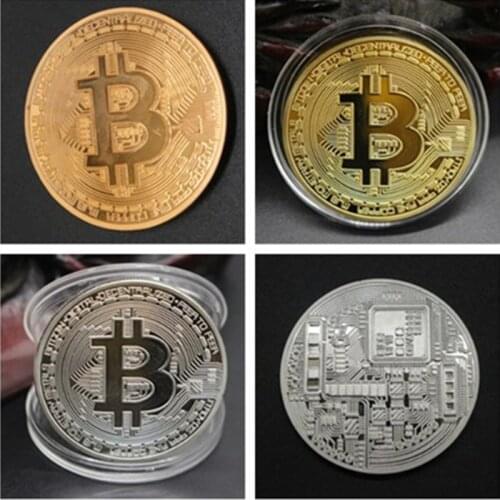 Bitcon Creative Collection Plated Gold 1PCS Coins Antique Collectible Great Metal BTC Imitation Case Gift Commemorative Art