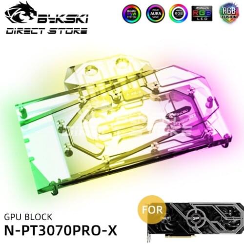 Bykski Full Coverage RGB GPU Block For Palit GeForce RTX3070 GamingPro OC VGA Water Block Liquid Cooler Heatsink N-PT3070PRO-X