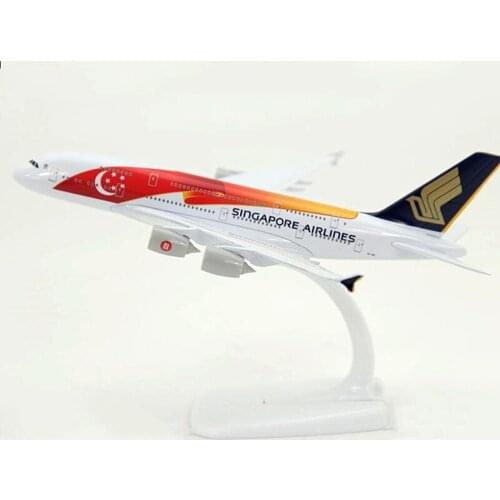 20cm Air Singapore Airlines 50th Anniversary Airbus A380 Metal Diecast Plane Model Aircraft Airplane Model Collectible