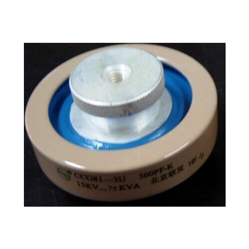 Round ceramics Porcelain high frequency machine new original high voltage CCG81-3U 500PF-K 15KV 75KVA M10