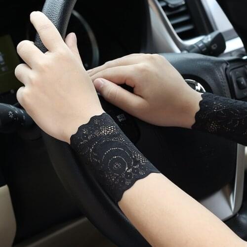 Summer Womens Sunscreen Lace Wristband Thin Section High Elasticity Breathable Scar Tattoo Decoration