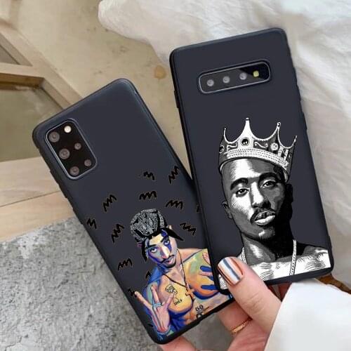 Fashion Rapper Singer 2PAC Tupac black TPU Soft Silicone Case For Samsung A10 A30 A40 A50 A60 A70 A41 A51 A71 A81 A91 cover