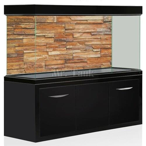 Mr.Tank PVC Aquarium Background 3D Effect Brick Grain Wall Decor Customization Reptile Fish Tank Landscape Wallpaper Ornament