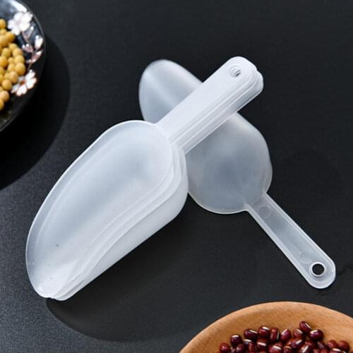 NEW 1PCS Mini Clear Plastic Ice Scoop Measuring Scoops for Weddings Candy Dessert Buffet Ice Cream Protein Powder