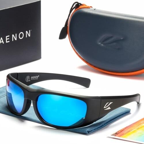 NEW Klay Kaenon Polarized Sunglasses TR90 frame Men Mirrored lens Brand Design Driving Fishing Sun glasses UV400 With case