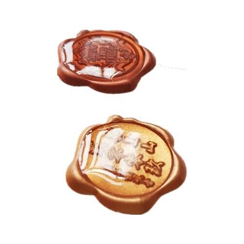 Gift packaging and wedding invitation self adhesive wax seal stickers custom logo new type