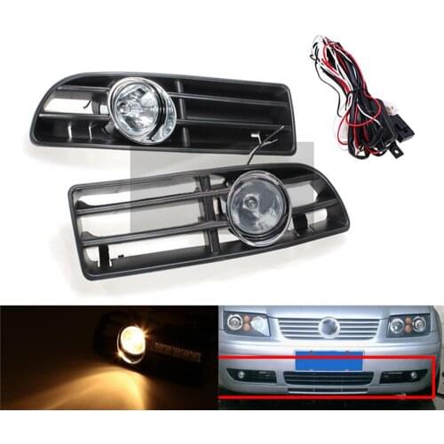 Fog Light For VW Jetta Bora MK4 1999-2004 Front Car Fog LED Light Lamp Lower Bumper Grille Daytime Driving Light