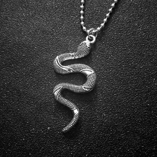Dropship Animal Snake Viper Cobra Pendant Necklace For Women Men Trendy Collar Jewelry Long Chain Choker Necklace Gift Punk