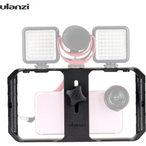 Live Broadcast Smartphone Cage Video Rig Filmmaking Recording Handle Stabilizer Bracket Camera Vlogging Rig Case