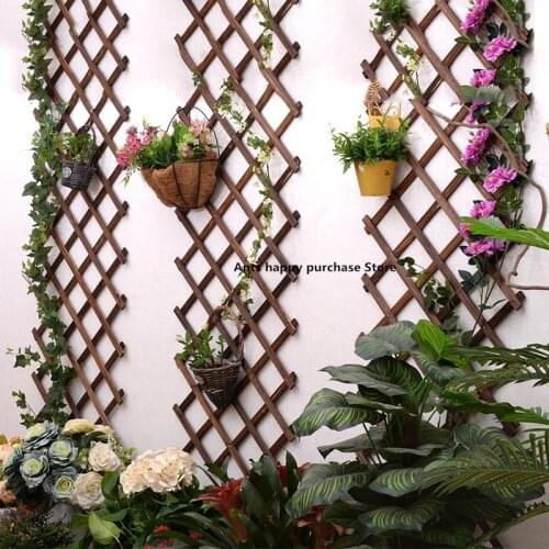 Expanding Wooden Garden Wall Fence Panel Plant Climb Trellis Support Decorative Garden Fence for Home Yard Garden Decoration