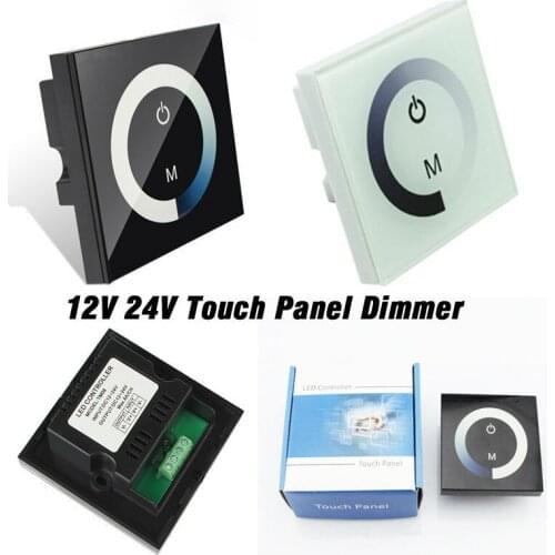 24V 12V Touch Panel Dimmer Switch DC12V-24V for LED Strip RGB LED Lights Bulbs Controller