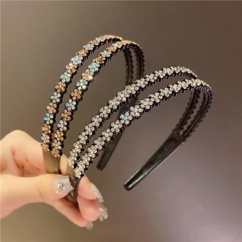 Hair Accessories Rhinestone Broad-brimmed Headband Hairpin Hairpin Simple Temperament Versatile Outing Elegant Headband