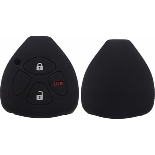 Xinyuexin Silicone Case Fit For Toyota YARIS AURIS Sienna Remote Key Protector Cover 2005 2006 2007 2008 2009 2010 Fob 3 Buttons