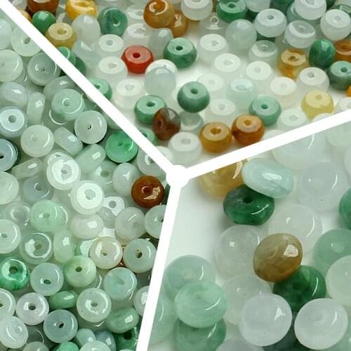 Three hot color jade small buckle jade natural beads bracelet clasp DIY spacer parts accessories