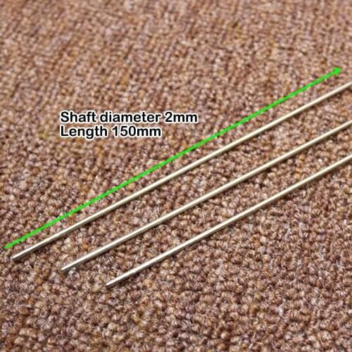 10PCS Stainless Steel Shaft 2mm 2*150mm Electroplated Toy Model Car Transmission Gear Connecting Shaft Axle Electric Accessories