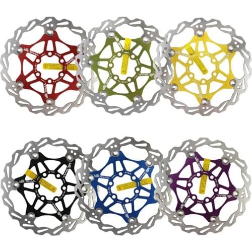 Bicycle Disc Brake Rotor Stainless Steel Brake Pad with 6 Bolts Mountain Road Bike Brake Disc Cycling Bike Replacement Parts