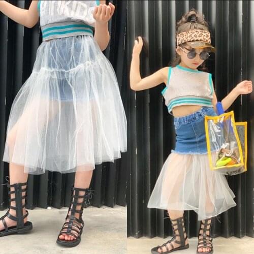VNXIFM Denim Skirts For Girls