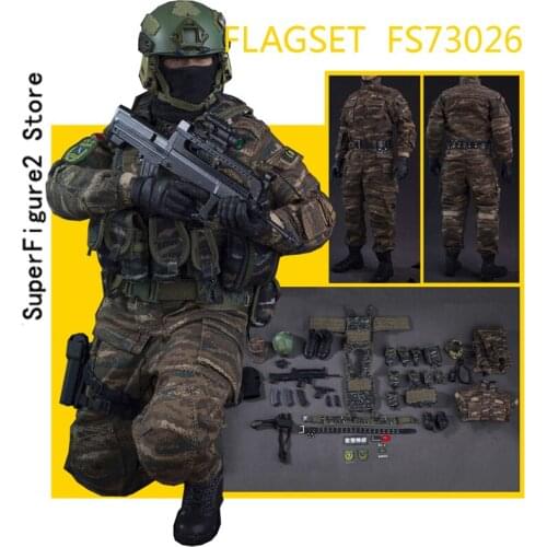 1/6 FLAGSET FS73026 PAP Shannante Team X Falcan Assault Camouflage suit Clothes Fit 12" Figure action body In Stock