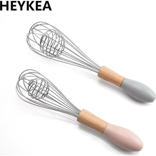1pc Stainless Steel Egg Beater Nordic Manual Whisk Milk Cream Eggs Food Blender Practical Kitchen Cooking Tools