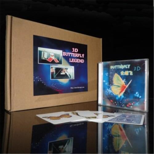 3D Butterfly Legend Magic Tricks Illusions the Butterfly Close range magic props Gimmick,Accessories