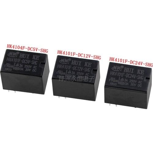 5PCS/lot NEW Relay HK4101F-DC5V-SHG HK4101F-DC12V-SHG HK4101F-DC24V-SHG 5PIN 3A 5VDC 12VDC 24VDC