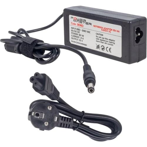 NOTEBOOK ADAPTER SL-NBA72 TOSHIBA 15V/4A 6.3 X3.0 END THERE