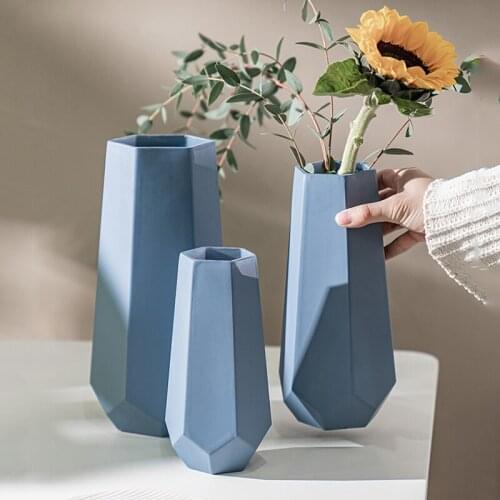 Simple White Glass Vase In Northern Europe декор Creativity Of Dry Flower Arrangement декор для дома Modern Table Decoration