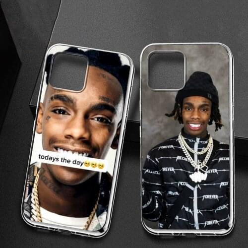 Ynw Melly Melly The Menace Phone Case Transparent For iphone12 11 Pro Max X XR XS MAX 7 8 plus 6S 2020 SE 12Mini Cover