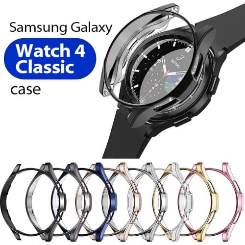 Case for samsung Galaxy watch 4 classic 46mm/42mm TPU Plated cover all-around bumper Screen protector Galaxy watch 4 44mm 40mm