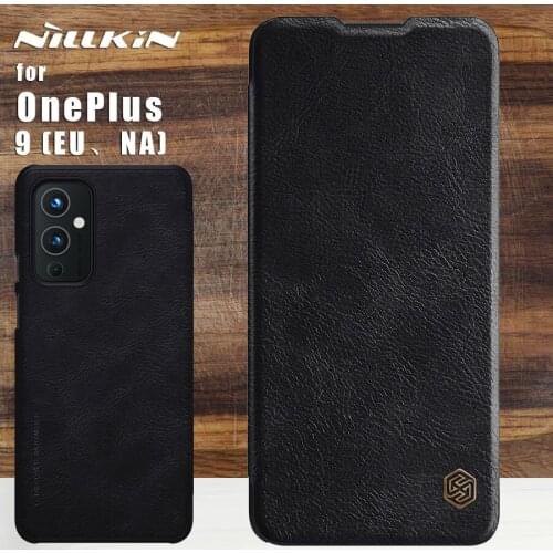 Nillkin For OnePlus 9 EU NA Version case qin Leather Pu full 360 Phone Case Protective Back Cover For OnePlus 9 Pro