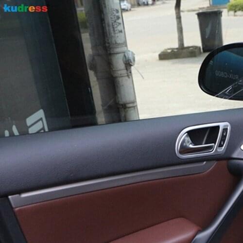 For VW For Volkswagen Tiguan 2012 2013 2014 2015 Matte Inner Door Handle Bowl Cover Trim Stickers Car Interior Accessories LHD