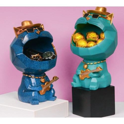 Home Decor Nordic Living Room Modern Decorations Key Jewelry Zhaocai Cat Home Porch Creative Desktop Ornaments