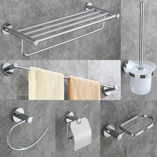DONGKE Chrome Bathroom Pendant Copper Towel Rack Rack Simple European Towel Rack Bathroom Hardware Pendant Set 6200
