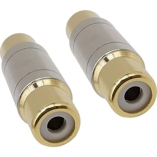 Dual RCA Connectors Straight RCA Female to Female Jack Socket Adapter Audio Speaker Cable Extender