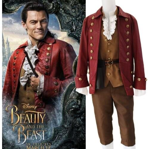 Movie Beauty and the Beast Gaston Cosplay Costumes Anime Party Halloween Carnival Cosplay Apparel Halloween Costume Customized