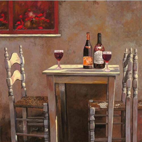 Art still life painting for dining room Barbaresco impressionist artwork High quality hand painted