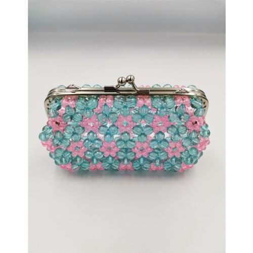 Handmade wallets card bag Hand-woven personality bag Beaded bag A purse the size of your palm