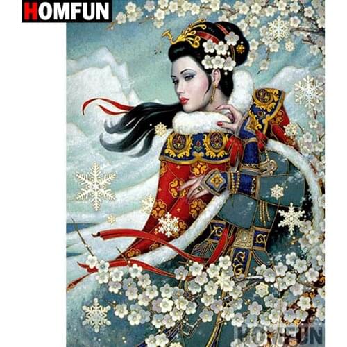 HOMFUN Full Square/Round Drill 5D DIY Diamond Painting "beauty" Embroidery Cross Stitch 5D Home Decor Gift A08900