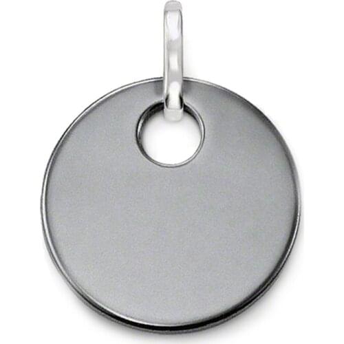 Hematite Small Disc Ornament Pendants 925 Sterling Silver Fit Chain Necklace Thomas Style Glam Disk Pendant Ts Jewelry for Women