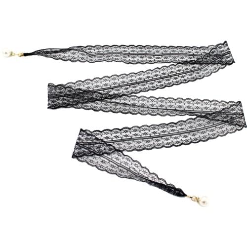 Spring New Style Female Pearl Pendant Cord Female Decoration Dress Lace Tie Belt