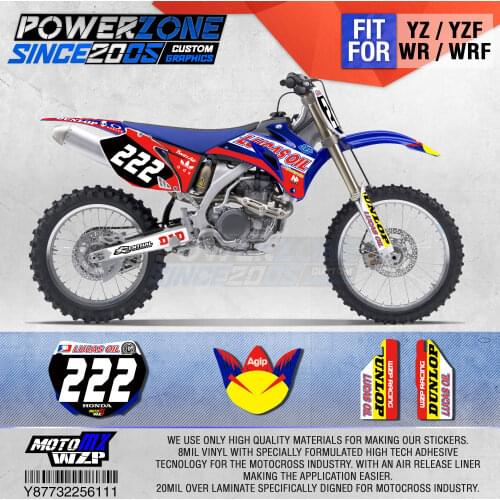 PowerZone Customized Team Graphics Backgrounds Decals 3M Custom Stickers For YAMAHA YZF250 450 06-09 WR250F/450F 07-13 07-11 111