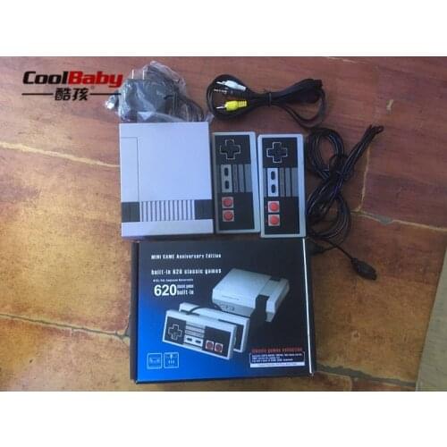 DHL 20pcs/lot Childhood Mini TV Game Console 8 Bit Video Game Console Player Built-in 620 Games Handle Controlle Optional AV OUT