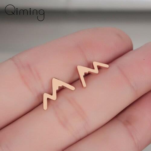 Mountain Stud Earring Women Simple Design Geometric Post Earrings For Girls Snow Mountain Jewelry Mom Boucle D'oreille