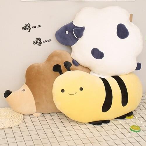 Nice 50cm Cartoon Animal Bee Sheep Hedgehog Plush Toys Stuffed Soft Appease Pillow Dolls for Kids Girls Birthday Home Decor Gift