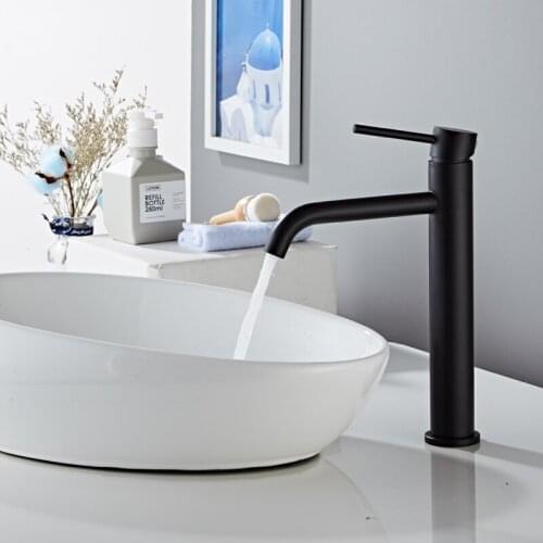 Enkel Handvat Badkamer Wastafel Kranen Koud/Hot Mixer Basin Sink Tap Zwart Water Keuken Kraan Badkamer Accessoires