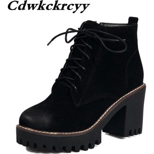 Special Offer winter New pattern Leisure time Cashmere Short boots Grind High-heeled woman Martin boots plus size 34-43