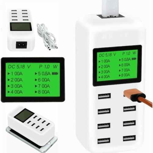 Smart usb wall charger mobile phone accessories charger ,8 USB ports mobile phone charger